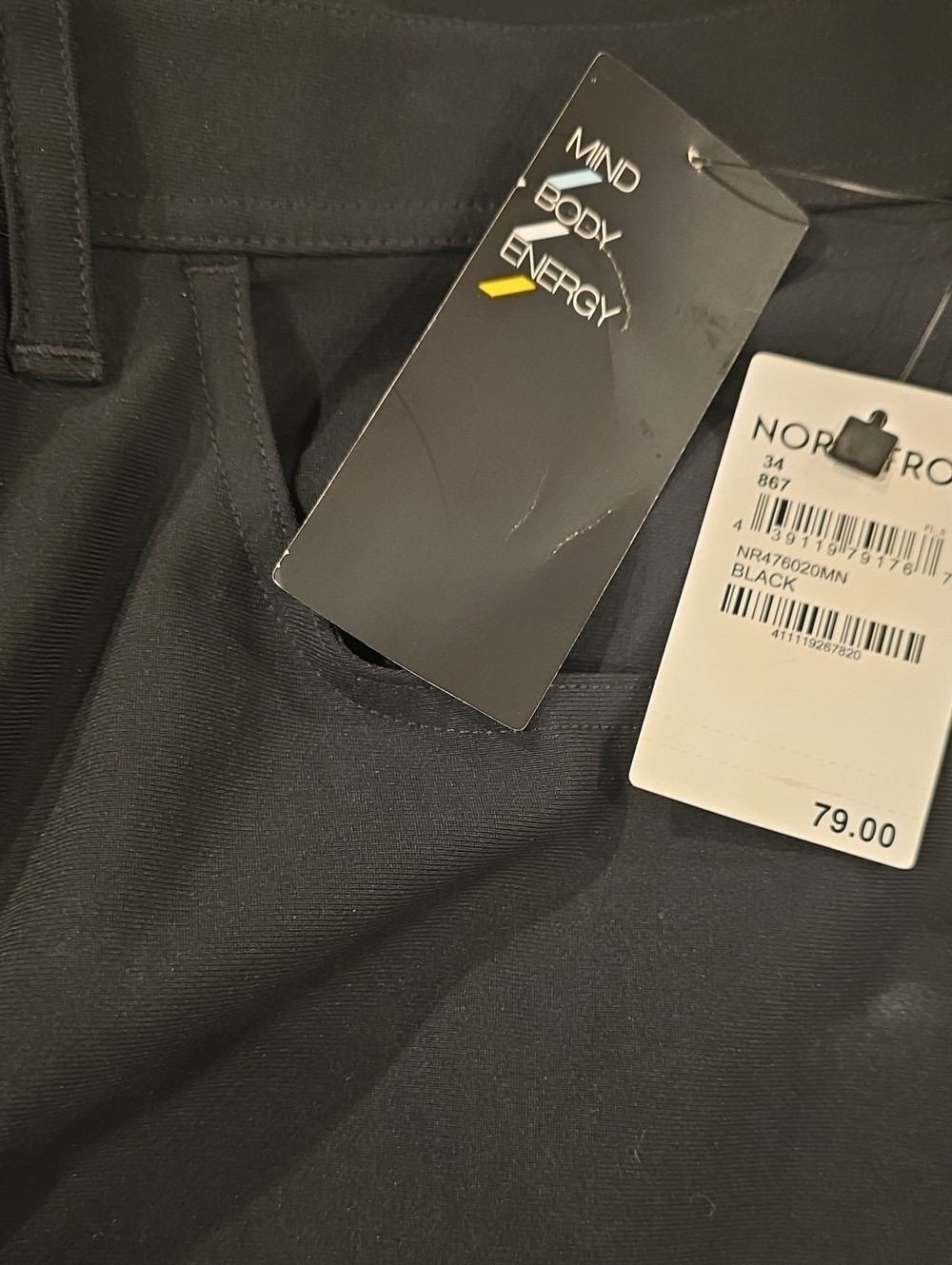 Zella Men's Seven-pocket Commuter Pants - Black. NWT SIZE 34..Gift, Work,Comfort - Picture 5 of 11